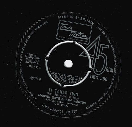 MARVIN GAYE AND KIM WESTON It Takes Two Vinyl Record 7 Inch Tamla Motown  1967