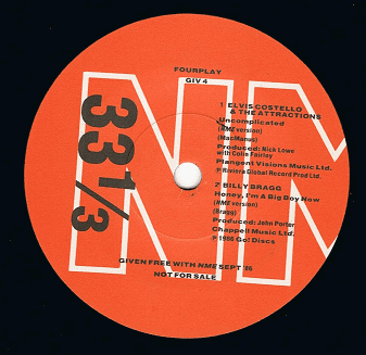 NME Fourplay EP 7" Single Vinyl Record NME 1986