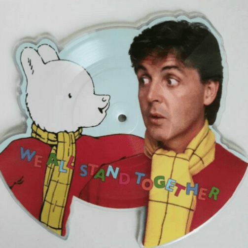 PAUL McCARTNEY We All Stand Together Vinyl Record 7 Inch Parlophone 1984 Shaped Picture Disc