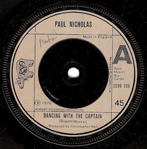 PAUL NICHOLAS Dancing With The Captain Vinyl Record 7 Inch RSO 1976