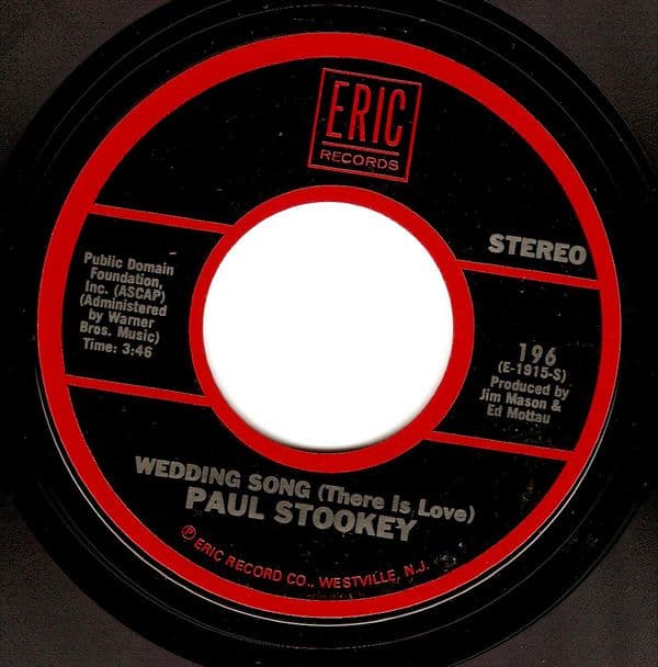 PAUL STOOKEY Wedding Song There Is Love Vinyl Record 7
