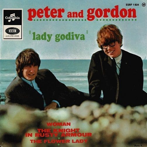 PETER AND GORDON Lady Godiva EP Vinyl Record 7 Inch French Columbia 1966