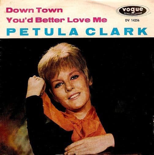 PETULA CLARK Downtown Vinyl Record 7 Inch German Vogue 1964