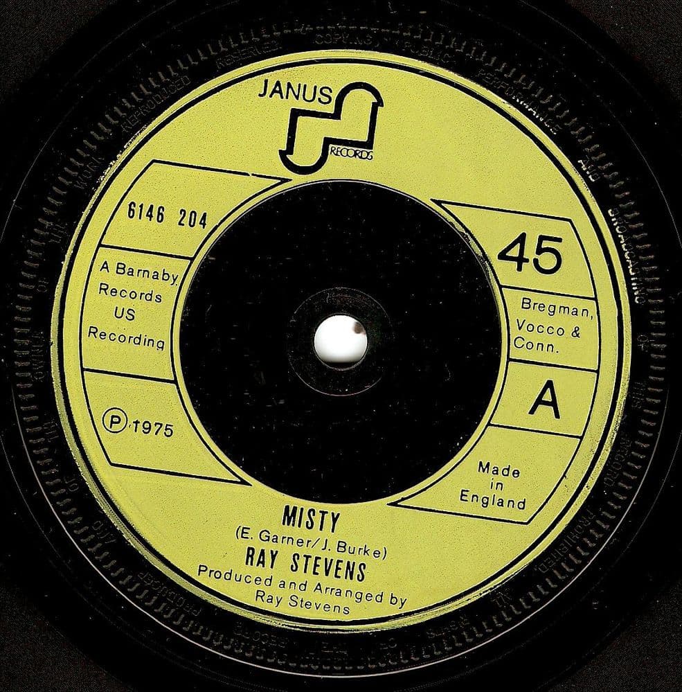 RAY STEVENS Misty Vinyl Record 7 Inch Janus 1975