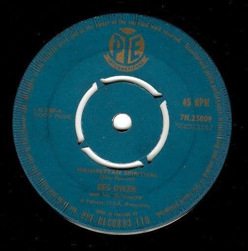 REG OWEN Manhattan Spiritual Vinyl Record 7 Inch Pye 1958