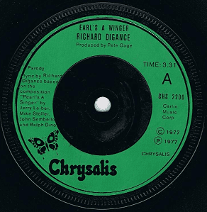winger richard earl 1977 45rpm chrysalis record vinyl single comedy