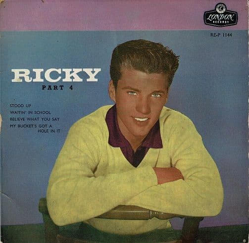 RICK NELSON (RICKY) Ricky Part 4 EP Vinyl Record 7 Inch London 1958