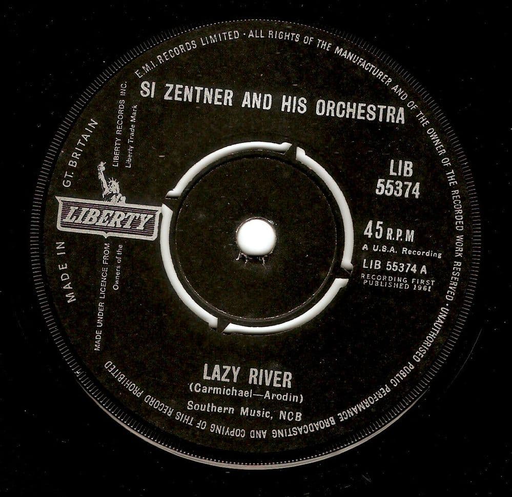 SI ZENTNER Lazy River Vinyl Record 7 Inch Liberty 1962
