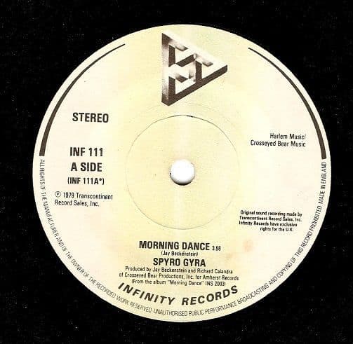 SPYRO GYRA Morning Dance Vinyl Record 7 Inch Infinity 1979.