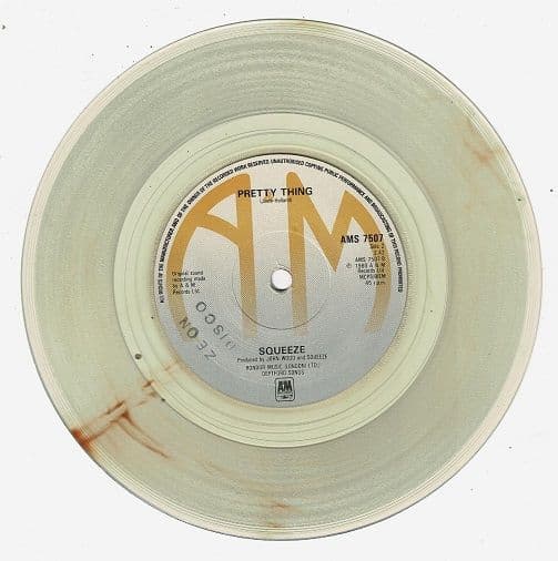 SQUEEZE Another Nail In My Heart Vinyl Record 7 Inch A&M 1980 Clear Vinyl