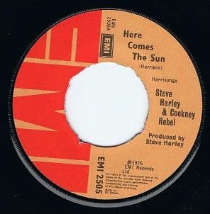 STEVE HARLEY & COCKNEY REBEL Here Comes The Sun 7" Single Vinyl Record 45rpm EMI 1976