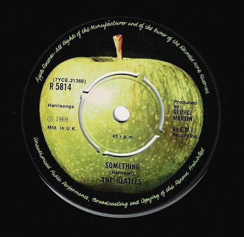 THE BEATLES Something Vinyl Record 7 Inch Apple