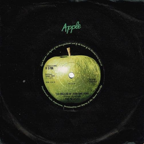 THE BEATLES The Ballad Of John And Yoko Vinyl Record 7 Inch Apple..