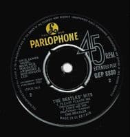 THE BEATLES The Beatles' Hits EP Vinyl Record 7 Inch Parlophone 1963