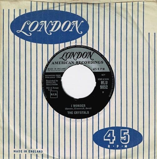 THE CRYSTALS I Wonder Vinyl Record 7 Inch London 1964