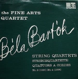 The Fine Arts Quartet Bela Bartok Vinyl Record LP Saga STXID 5204