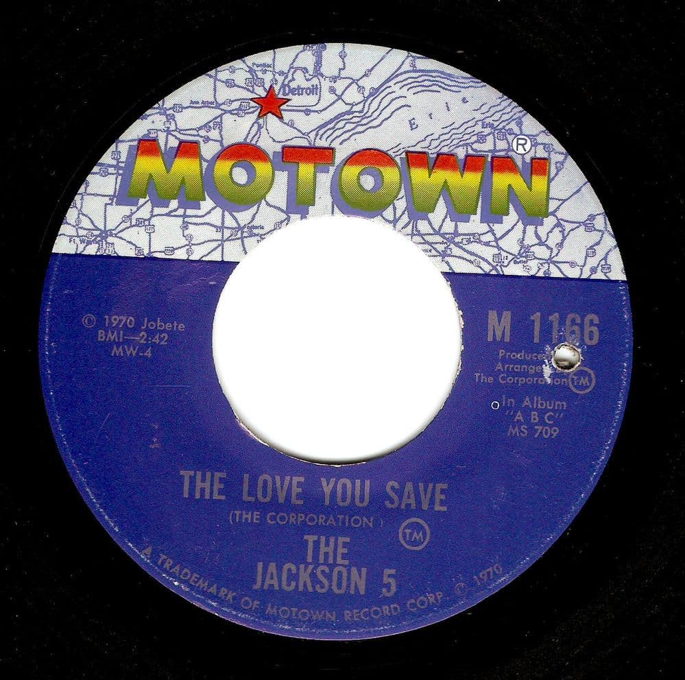 THE JACKSON 5 (FIVE) The Love You Save Vinyl Record 7 Inch US Motown 1970