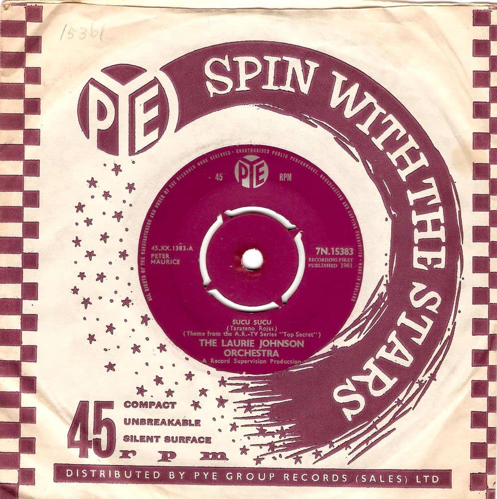 THE LAURIE JOHNSON ORCHESTRA Sucu Sucu Vinyl Record 7 Inch Pye 1961