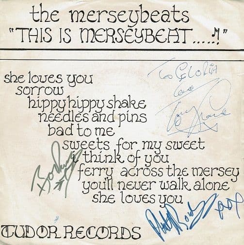 THE MERSEYBEATS This Is Merseybeat Vinyl Record 7 Inch Tudor 1981 Signed