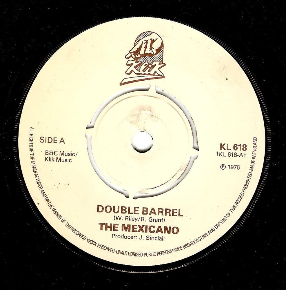 THE MEXICANO Double Barrel Vinyl Record 7 Inch Klik 1976