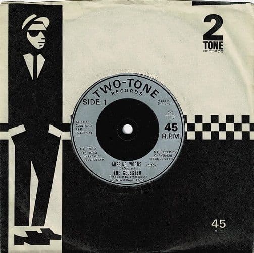 THE SELECTER Missing Words Vinyl Record 7 Inch 2 Tone 1980