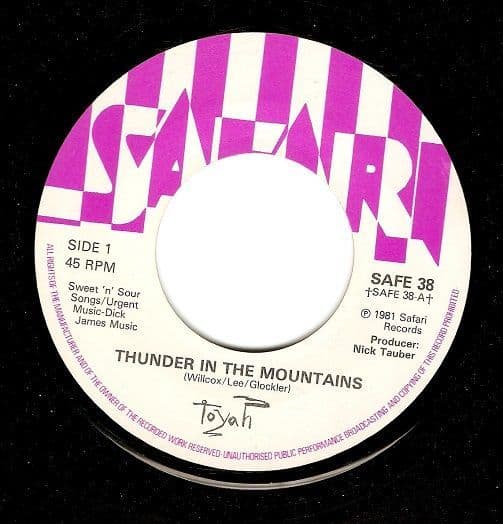 TOYAH Thunder In The Mountains Vinyl Record 7 Inch Safari 1981