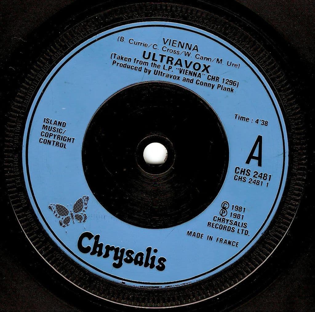 ULTRAVOX Vienna Vinyl Record 7 Inch French Chrysalis 1981