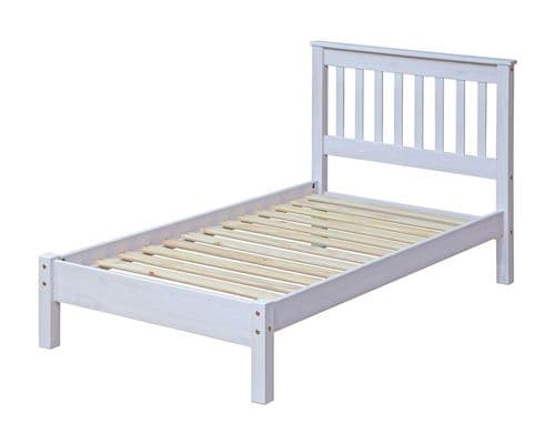 Premium Whitewashed Corona Slatted LFE Bed