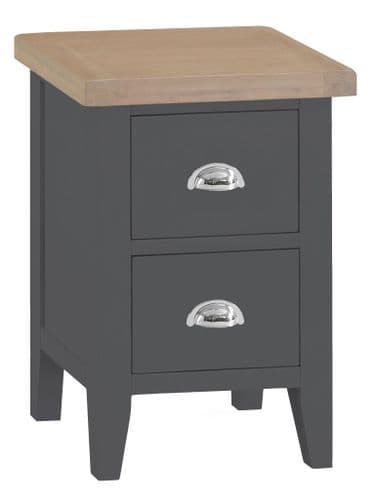 Arundel Charcoal Small 2 Drawer Bedside