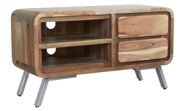 Atlas TV Cabinet | TV unit with two drawers and media shelf.