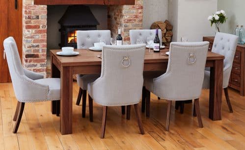 Mayan Walnut Extending Dining Table and Chair Sets