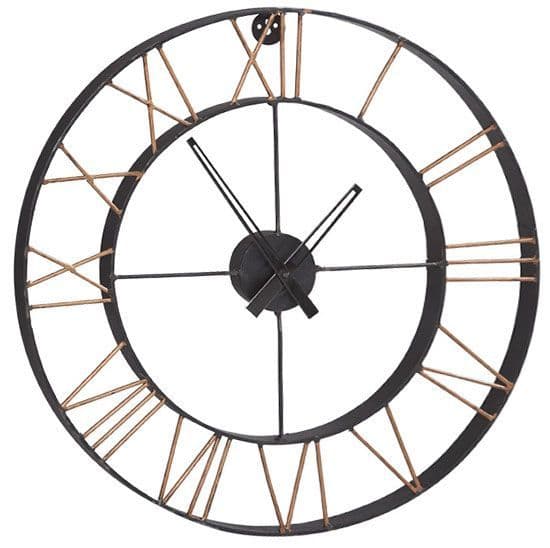 Oversized Skeleton Wall Clock | Extra large skeleton wall clock with metal numerals.