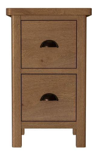 Richmond Rustic Oak Small Bedside Cabinet