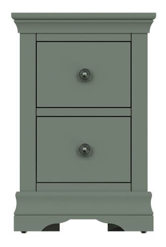South West Green Bedside Cabinet with 2 Drawers