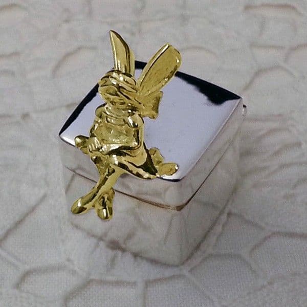 Sterling Silver and Gold Tooth Fairy Keepsake Box