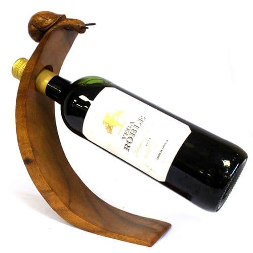Suar Wood Balance Wine Holder