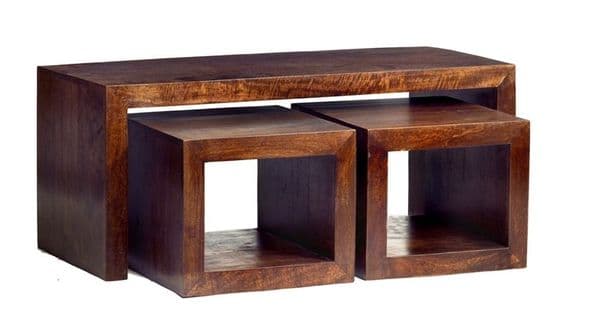 Toko Dark Cubed John Long Coffee Table Set | Set of three occasional tables.