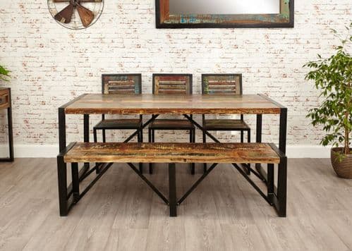 Urban Chic Large Dining Table, Chair and Bench Sets