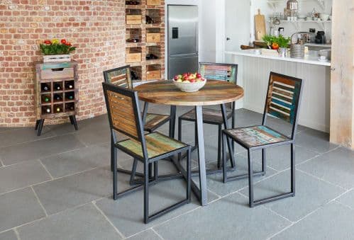 Urban Chic Round Dining Table and Chair Set