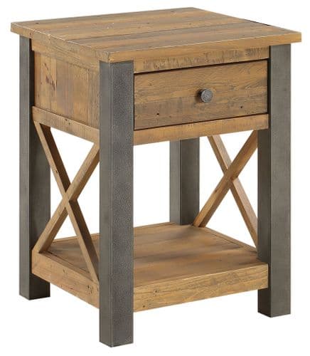 Urban Elegance Lamp Table with Drawer
