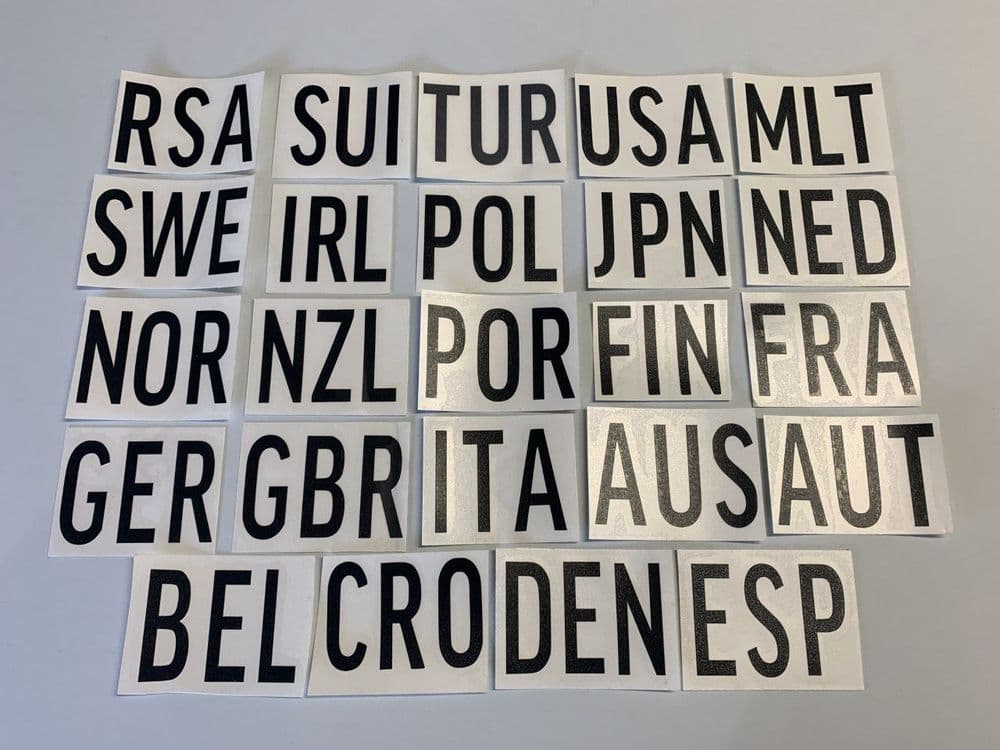 DF65 & DF95 National Sail Letters
