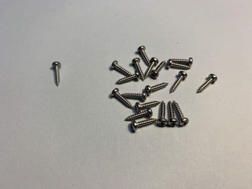 Stainless steel screws 2.2 x 9.5mm - pack of 20