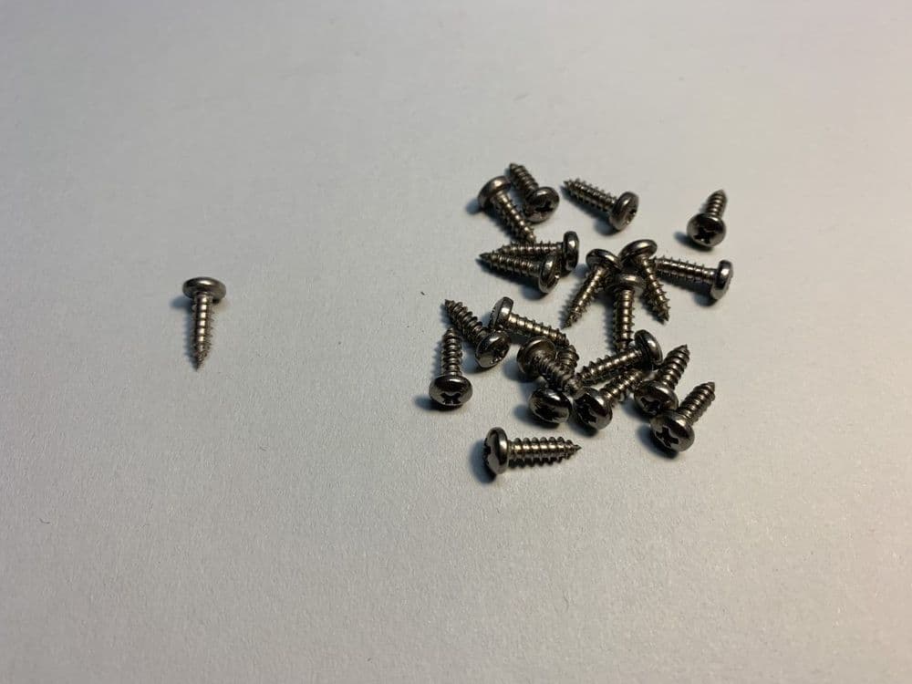 Stainless Steel Screws 2.9 x 9.5mm - pack of 20