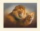 Original Lion & Lioness Head Study Painting by Robert J. May