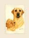 Original Yellow Labrador Retriever & Pup Painting