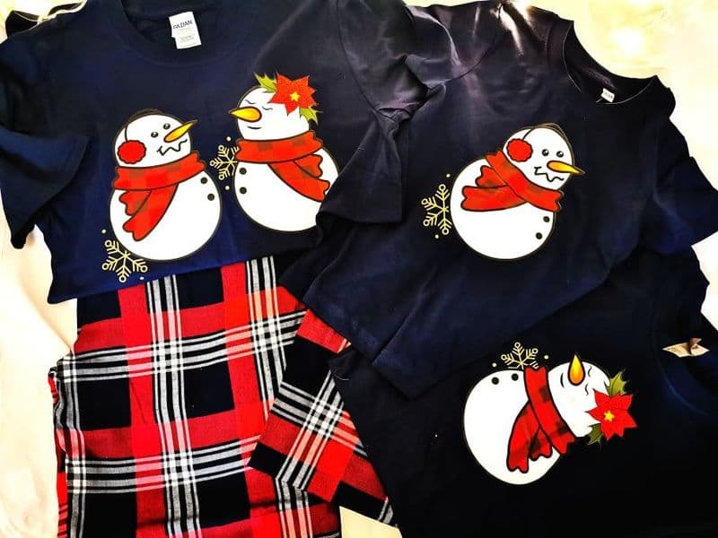 Adult snowman Christmas pyjamas