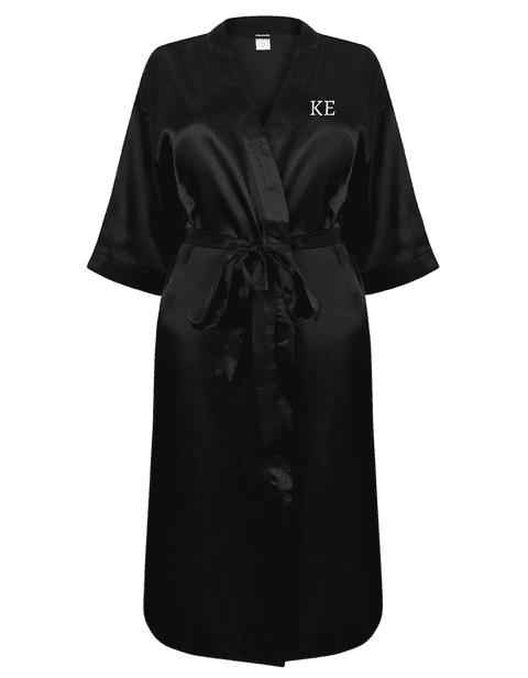 Black Satin Robe