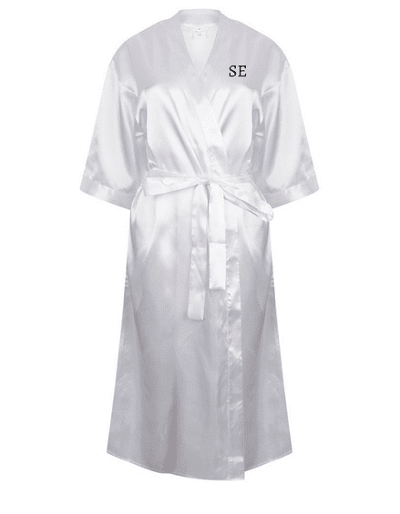 Personalisedwhite satin robe