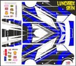 (Choose Colour) Dirt Motocross themed vinyl SKIN Kit To Fit Tamiya Lunchbox R/C Monster Truck