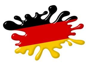 3D Shaded Effect SPLAT Design With Germany German Flag Motif External Vinyl Car Sticker 100x150mm